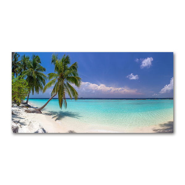 Glass acrylic wall art Panorama of the beach