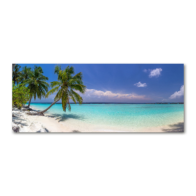 Glass acrylic wall art Panorama of the beach