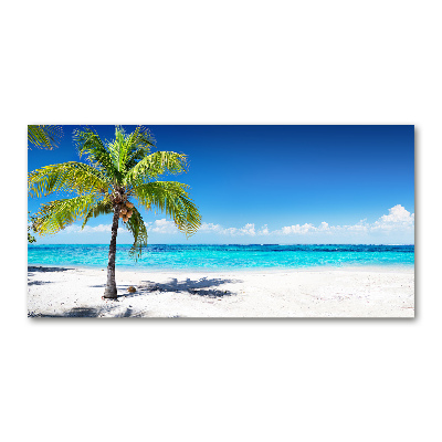 Glass acrylic wall art Tropical beach