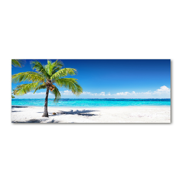 Glass acrylic wall art Tropical beach