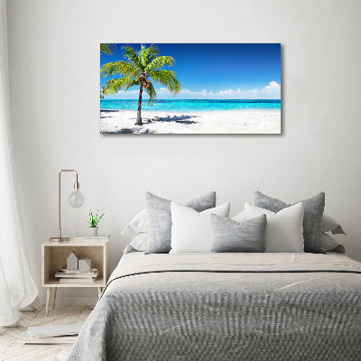 Glass acrylic wall art Tropical beach