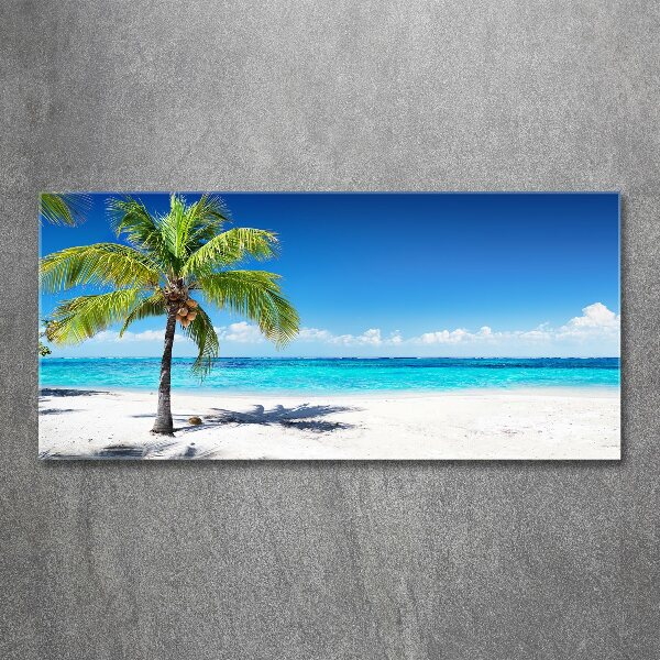 Glass acrylic wall art Tropical beach