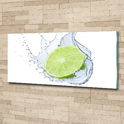 Glass acrylic wall art Lime