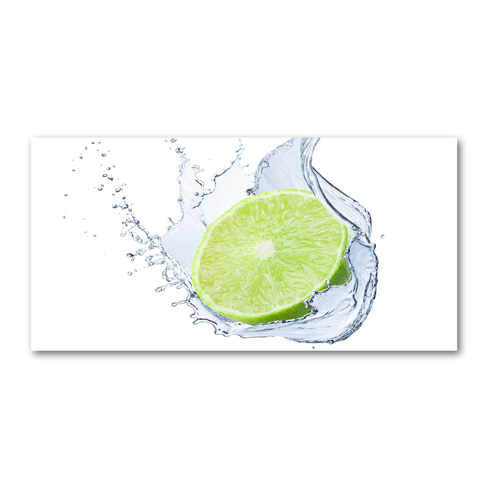 Glass acrylic wall art Lime