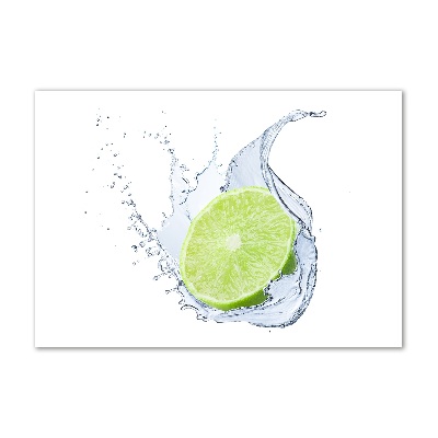 Glass acrylic wall art Lime