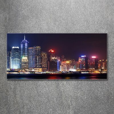 Print on acrylic Hong Kong at night