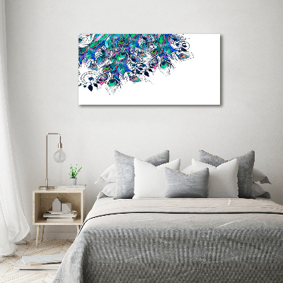 Acrylic wall art Peacock feathers