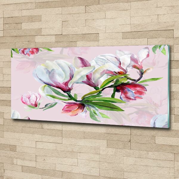 Wall art acrylic Magnolia flowers