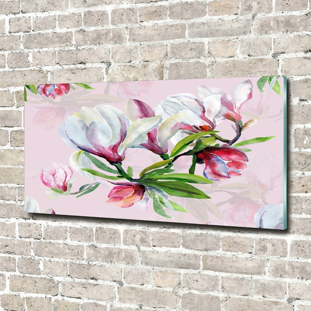 Wall art acrylic Magnolia flowers