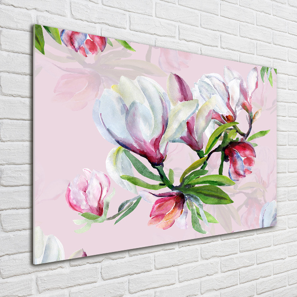 Wall art acrylic Magnolia flowers