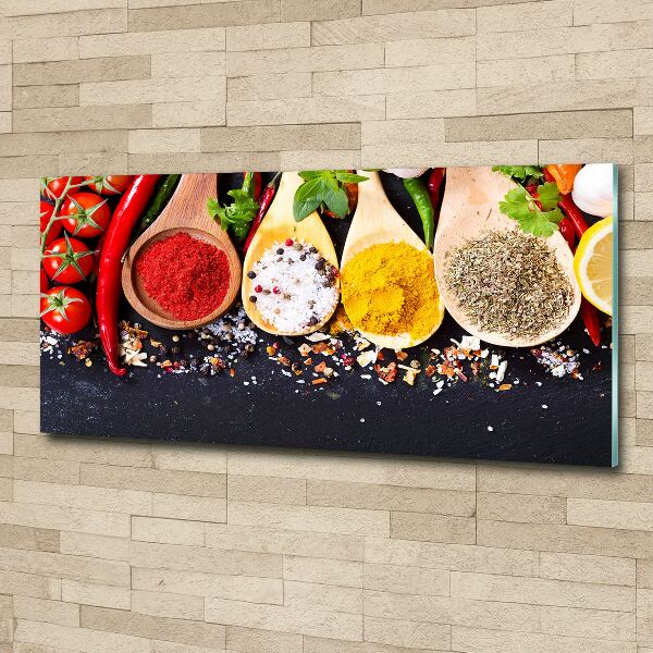 Glass acrylic wall art A mixture of spices