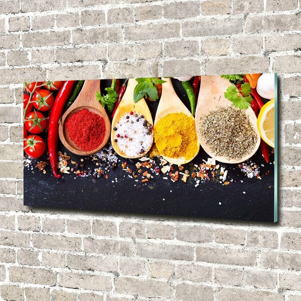 Glass acrylic wall art A mixture of spices