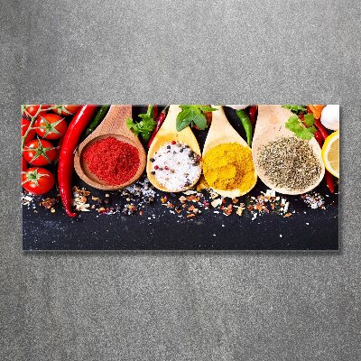 Glass acrylic wall art A mixture of spices