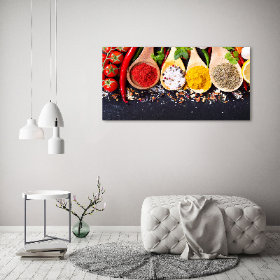 Glass acrylic wall art A mixture of spices