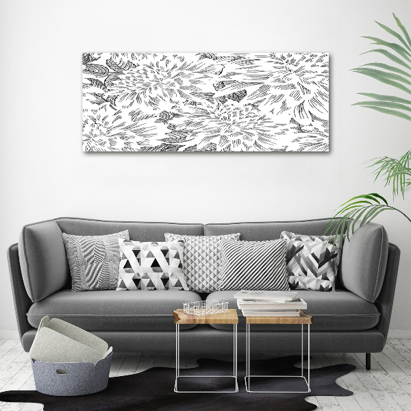 Print on acrylic Floral pattern