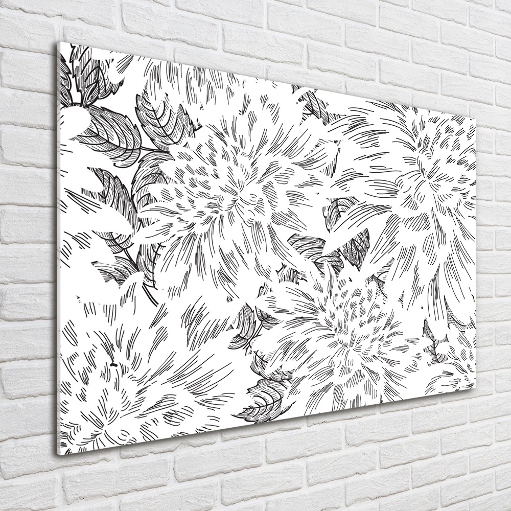 Print on acrylic Floral pattern