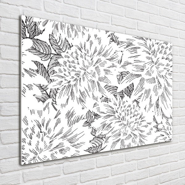 Print on acrylic Floral pattern