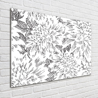 Print on acrylic Floral pattern