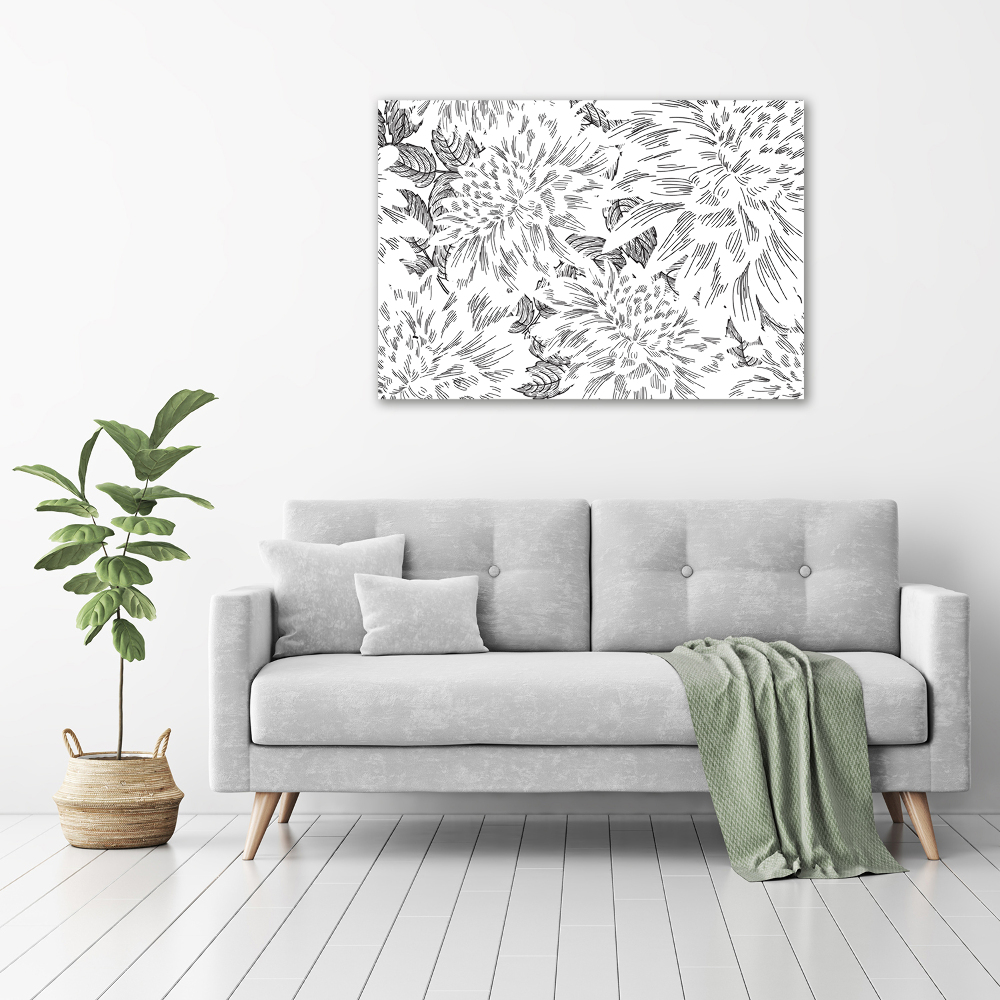 Print on acrylic Floral pattern