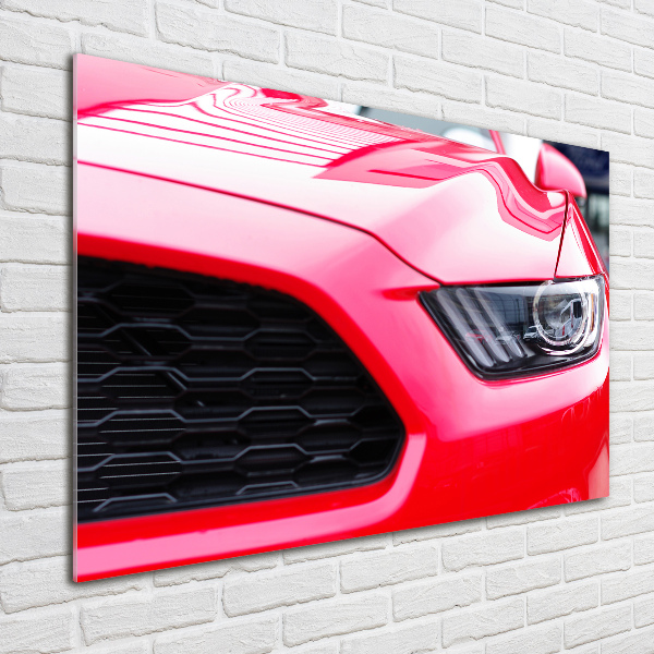 Acrylic wall art Red Mustang