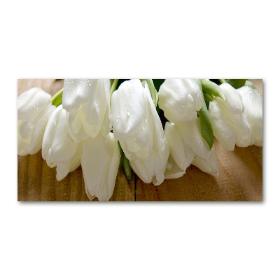 Print on acrylic White tulips