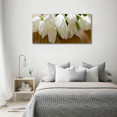 Print on acrylic White tulips