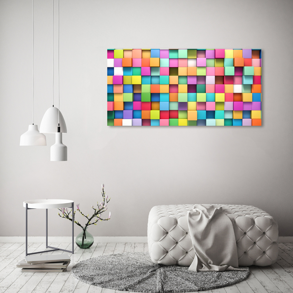 Wall art acrylic Colorful squares