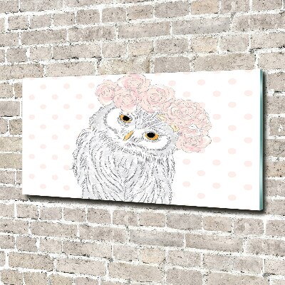 Wall art acrylic Owl in a wreath