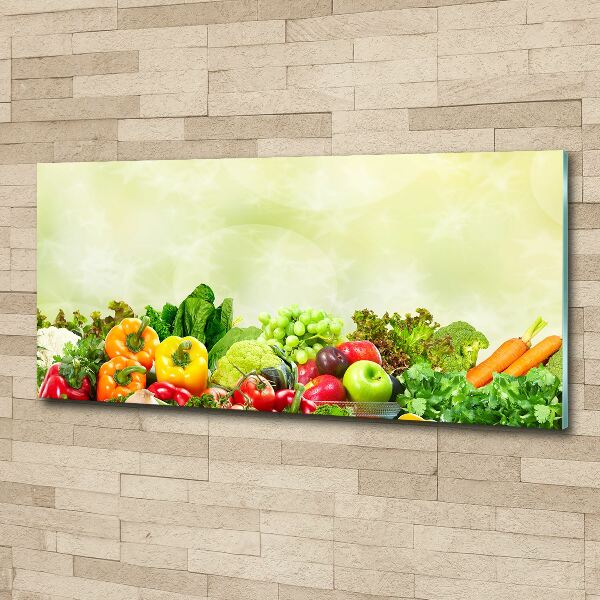 Glass acrylic wall art Vegetables