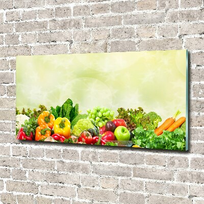 Glass acrylic wall art Vegetables