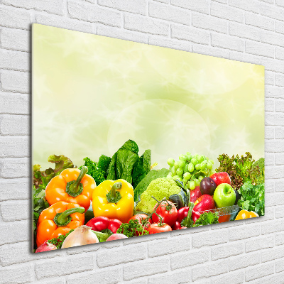 Glass acrylic wall art Vegetables