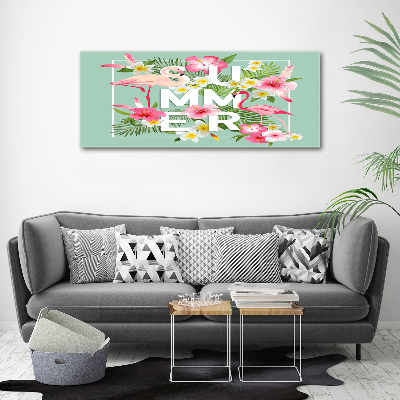 Acrylic wall art Holidays and flamingos