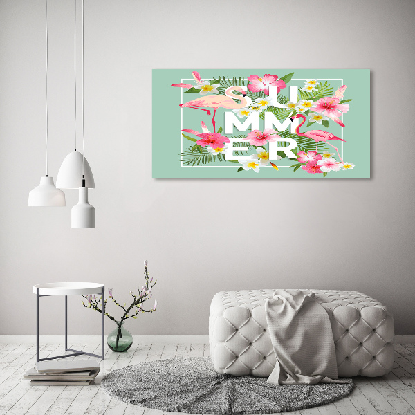 Acrylic wall art Holidays and flamingos