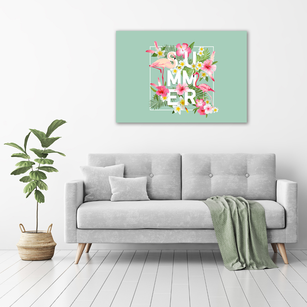 Acrylic wall art Holidays and flamingos