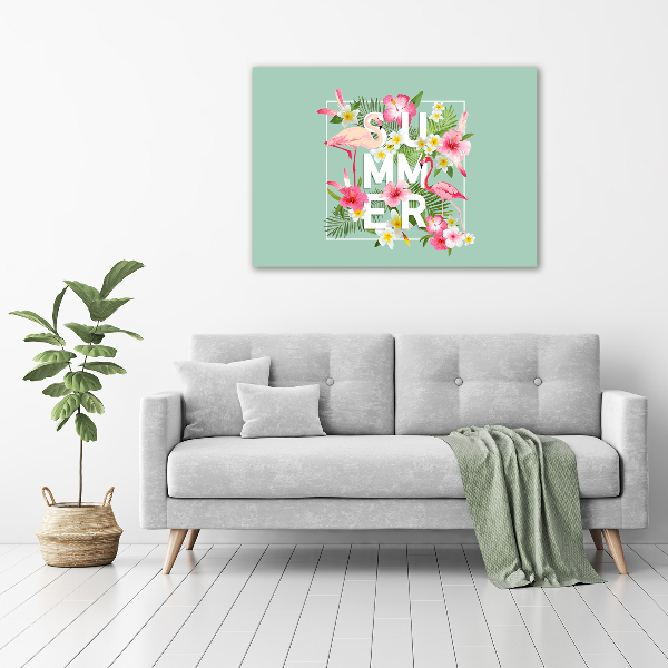 Acrylic wall art Holidays and flamingos