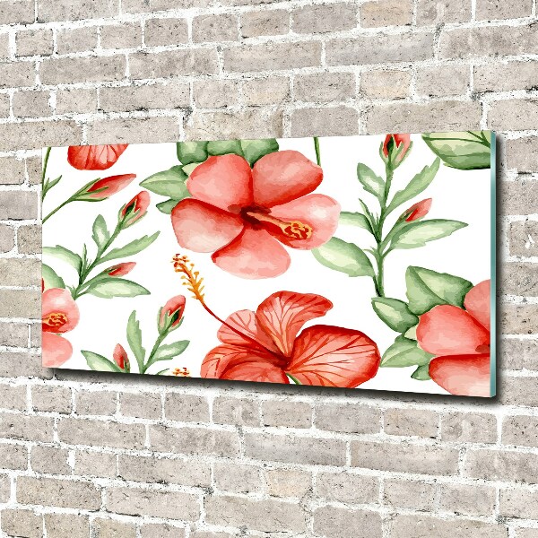 Print on acrylic Tropical flowers