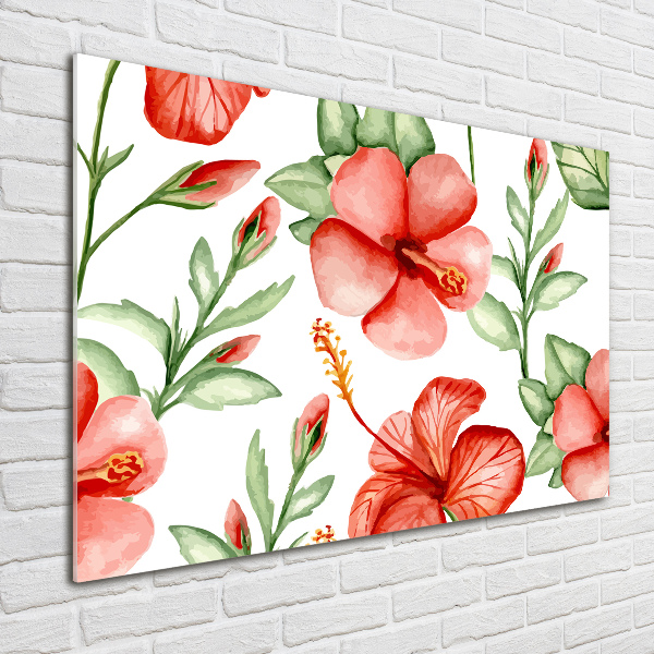 Print on acrylic Tropical flowers