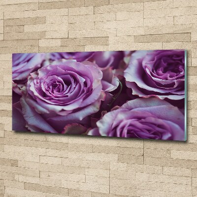 Acrylic wall art Purple roses