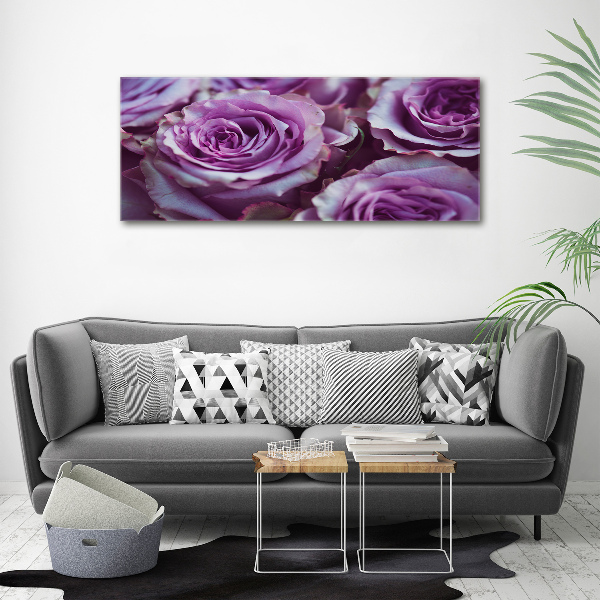 Acrylic wall art Purple roses