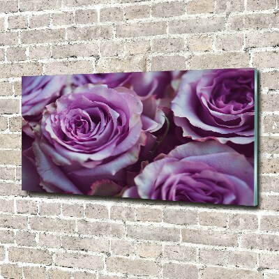 Acrylic wall art Purple roses