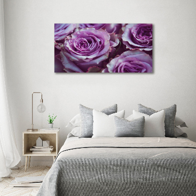 Acrylic wall art Purple roses