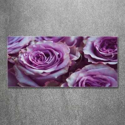 Acrylic wall art Purple roses