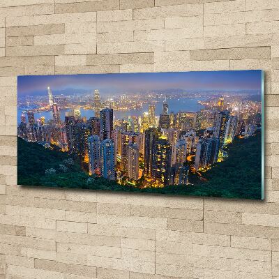 Print on acrylic Hong Kong at night