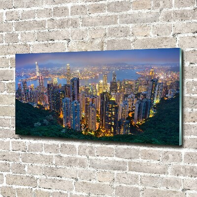 Print on acrylic Hong Kong at night