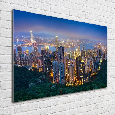 Print on acrylic Hong Kong at night