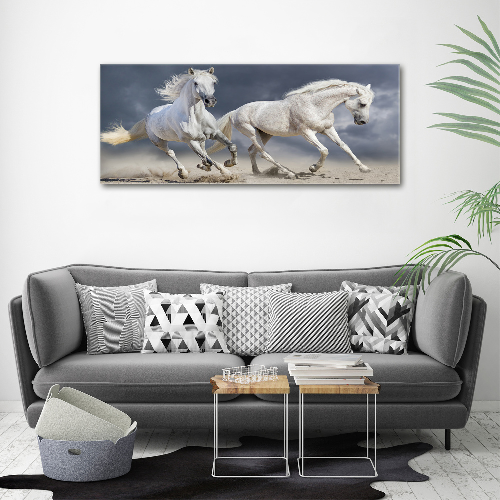 Print on acrylic White horses beach