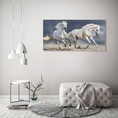 Print on acrylic White horses beach