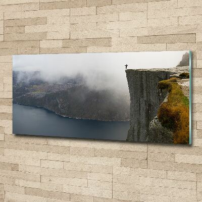 Acrylic wall art Norwegian cliff