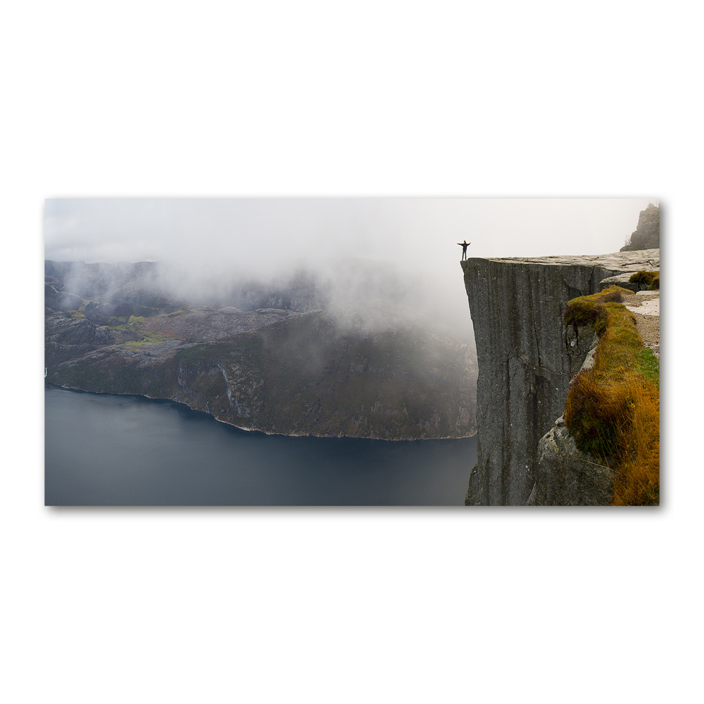 Acrylic wall art Norwegian cliff