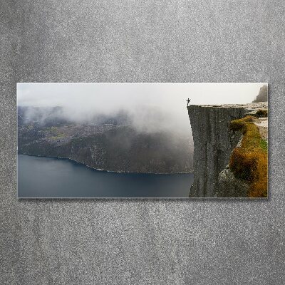 Acrylic wall art Norwegian cliff